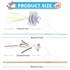 NOWFRESH Cat Wand Toy Set, 2 PCS Interactive Cat Teaser Wands with Cute Bee & Mouse Designs, Equipped with Bells and Streamers to Captivate Your Cat’s Attention