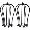 EFINEHOME 2 Pack Replacement Lofe Minimalist Art Industrial Vintage Style Black Hanging Pendant Light Fixture Metal Wire Cage Lamp Guard Pomelo Lampshades