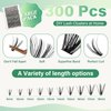 DIY Lash Extension Kit KEYYOU 300Pcs Individual Eyelash Extension Kit 30D 0.07C Curl 9-18MIX Lash Clusters Kit with Lash Glue Remover Applicator Easy to Use for Beginners(Kit-30D-0.07C,9-18MIX)