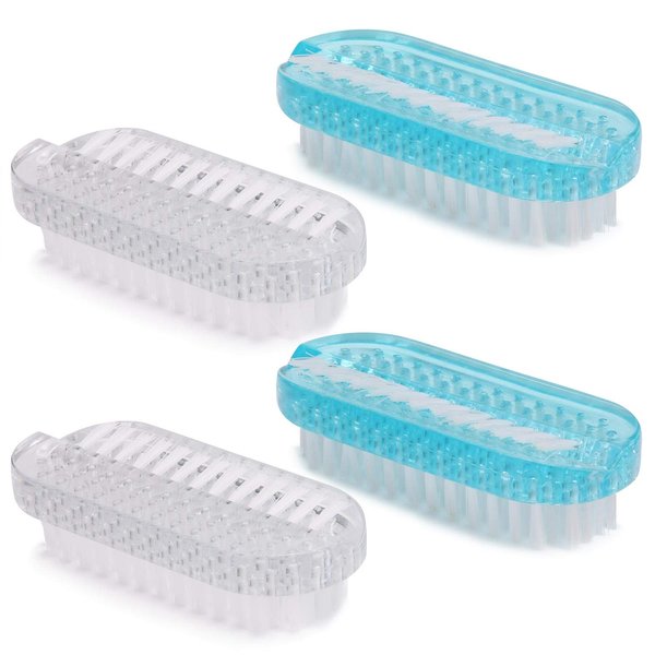 Cleaning Nail Brush Handle Scrubbing Brushes (Plastic Brush-4 Pcs)
