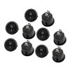 uxcell 10 Pcs Black Round Button SPST On/Off Rocker Switch AC 125V/12A 250VAC/10A