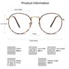 SOJOS Blue Light Blocking Computer Glasses Round Eyewear Anti Blue Light Lens Preppy Chic SJ5024 with Demi Frame/Anti-Blue Light Lens