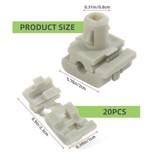 RACOONA 20Pcs Door Lock Rod Clips,Tailgate & Door Lock Rod Latch Clips,Car Accessories Tailgate Handle Rod Retainers Fits 5/32" Rod Size,Replace 16629990 16675980,Compatible with F150 F250 F350