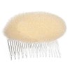 HugeStore 2 Pcs Sponge Hair Volume Bump Up Clip Hair Maker Tool Hair Comb Beige