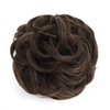 Claw Messy Bun Hair Piece Synthetic Curly Chignon Clip in Claw Ponytail Hairpieces Tousled Updo Hair Extensions Scrunchie For Women (Dark brown/auburn brown)