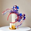 Doneace 4th of July Headband Patriotic Pom Pom Headband Blue Red White Design Ribbon Head Bopper Hair Hoop Independence Day Hair Accessories Cute Fluffy Ball Hair Band for Women Girls Kids 1Pcs…