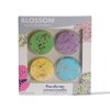 Blossom Aromatherapy Shower Steamers, Bath Bomb Tablets with Essential Oils for Stress Relief and Relaxation 4 Pack Box, Jasmine, Lavender, Mint and Eucalyptus
