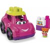 Mega BLOKS First Builders Toddler Building Blocks Toy Set, Catie Convertible with 6 Pieces and Storage, 1 Figure, Pink, Ages 1+ Years