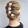 Yokawe Bridal Wedding Hair Pins Silver Bride Hairpin Flower Hair Accessories for Women and Girls （Pack of 5）