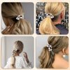 3Pcs Pearl Elastic Hair Bands Fancy Crystal Beads Stretchy Hair Ties Sparkly Ponytail Holders Hair Scrunchies Handmade Rhinestone Hair Ropes Accessories for Women Girls Thin Long Curl
