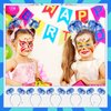 Jexine 12 Pieces Tinsel Wrapped Ponytails Headbands Headwear Feathers Headbands for Women Girls Hair Costume Accessories (Blue)
