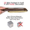 kinzd Money Clip, Front Pocket Wallet, Leather RFID Blocking Strong Magnet thin Wallet (Crazy Horse dark brown)
