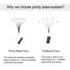 Costory Eyelash Extensions Premade Fans 0.07mm 3D 4D 5D Long Steam Narrow Width Russian Volume Lash Extension Supplies Pre Made Fan False Eyelashes Extension(Thickness 0.07mm C Curl 9mm 3D)