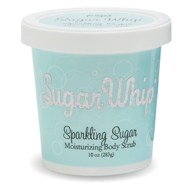 Primal Elements Scrub Exfoliating Whip, Body & Face Cleanser for Silky Smooth, Moisturize All Skin Types, 10 Oz, Sparkling Sugar, 10 Fl Oz