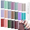 WOKOTO 20 Sheets Solid Color Nail Polish Strips Stickers Self-Adhesive Stick On Gel Nail Strips Full Nail Wraps for Women Nails Art with Nail File