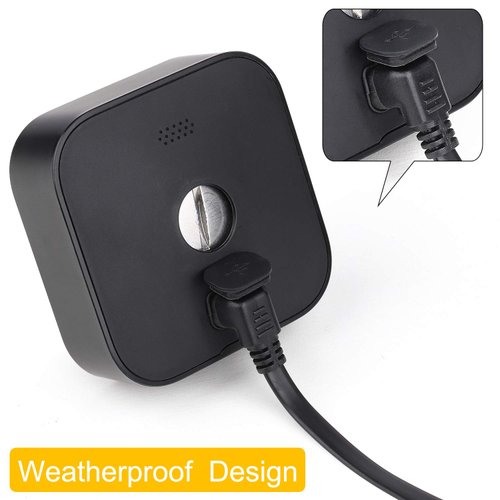 iTODOS 3 Pack 25ft/7.5m Outdoor Power Cord for Blink Outdoor (3rd Gen) XT3/Blink XT XT2 Camera with Adapter, Weatherproof Outdoor Power Cable, Flat Charging Cable Charger for Blink Outdoor