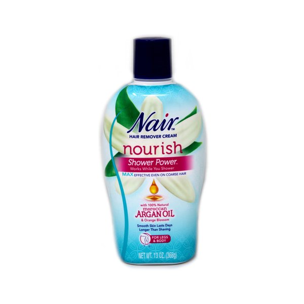 Nair Hair Remover Shower Power Max Argan Oil 13 Ounce Pump (384ml) (2 Pack)