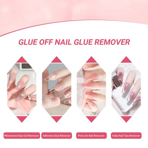 AIJIMEI 10ml Nail Glue Remover Gel Nail Gel Remover,Gel Remover For Nails Quickly Remove Professional Glue Off Nail Glue Remover for Nail Tips (2pcs)