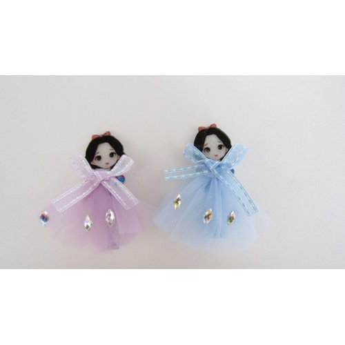 Two childrens princess fairy tale doll dress alligator hair clip E