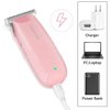 SweetLF Hair Clippers, Silent Cordless Hair Trimmer, Mini Hair Cutting Kit with 3 Guide Combs, Portable & USB Rechargeable Haircut Clippers for Men Women Kids (Pink)