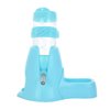 Guardians Hamster Water Bottle,Little Pet Automatic Drinking Bottle with Food Container Base Hut Hanging Water Feeding Bottles Auto Dispenser for Small Animals(80ml,Blue)