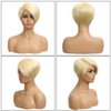 DÉBUT Human hair wigs Pixie wigs short lace wigs with right lace Parting fashion wigs Brazilian Virgin Hair 9 inches 79g (613)