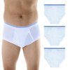 Wearever Incontinence Underwear for Men - Reusable & Washable Men's Bladder Control Briefs with Regular Absorbency - Leak Proof Underwear (Pack of 3) (White) (L)