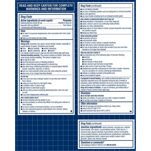 Advil PM Caplets (200 ct.)