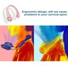 CIVPOWER Neck Fan: Portable Personal Neck Cooling Rechargeable Bladeless Fan - Hands Free 3 Speed 4000 mAh Battery USB Operated Wearable Headphone Design - for Men Women Outdoor Indoor Pink