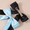 Fodofodo Hair Bows for Women,Bow Hair Clips,Satin Hair Ribbon Bow,Tassel Ribbon Bowknot With Long Tail,Ponytail Holder,Metal Clips Hair Bow Accessories for Women Girls (Black)
