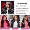 LAPONDAI 30 Inch Body Wave Lace Front Wigs Human Hair Pre Plucked 180% Density 13x4 Transparent HD Lace Front Wigs Glueless Frontal Wigs with Baby Hair Natural Black Human Hair Wig