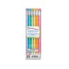 Ooly Stay Sharp Non-Sharpening No. 2 Graphite Pencils - Refillable Pencil Lead with Eraser - Rainbow Colors - Set of 6