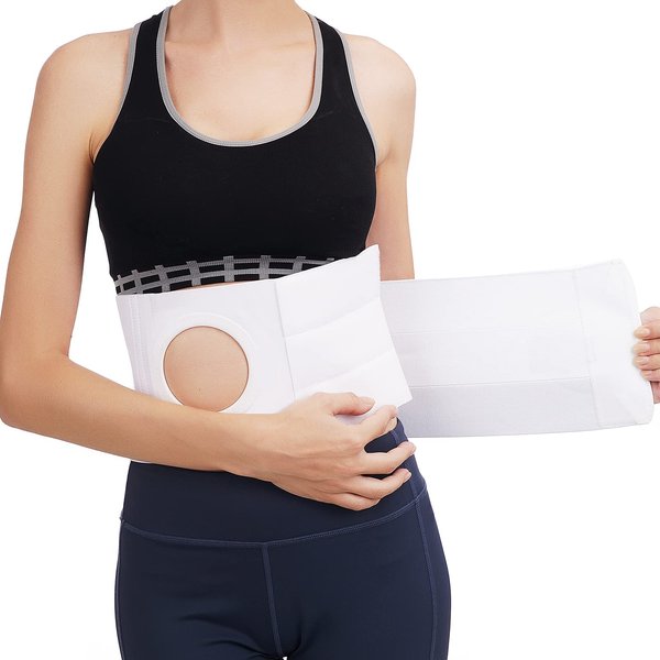Medical Ostomy Belt Ostomy Hernia Support Belt Abdominal Binder Brace Abdomen Band Stoma Support for Colostomy Patients to Prevent Parastomal Hernia Stoma Opening- Men Or Women- Size XL