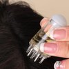 Hair Oil Applicator Bottle, Scalp Applicator Comb Hair Scalp Applicator, Ball Root Comb applicator Bottle Scalp Massager for Hair Growth, Mini Hair Raising Solid Hair Massage Tool(White)