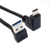 chenyang USB C to USB 3.0 90 Degree UP Angled Data Extension Cable for Tablet Mobile Phone Hard Disk Drive