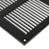 12" x 6" Inch Black Air Vent Cover - Quality Steel Return Air Grilles - for Ceiling and Sidewall - HVAC - with Protection Screen (11.81''x5.90'' Inch, Black)