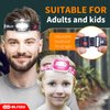 BLITZU, Hands-Free Headlamp, Long Range, Non-Slip Grip, High Power, Impact Resistant, Adjustable Light Modes, Battery Powered, Pink