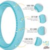 Messy Mutts Totally Pooched Chew n' Tug Ring | Durable TPR Dog Toy | Made for Tough Chewers | Tough Fetch Ring for Dogs | 6.5” | Teal