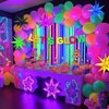 Glow in The Dark Party Decorations, Neon Party Decorations with Let’s Glow Crazy Banner,Neon Balloons Garland,Neon Paper Streamers for Glow in The Dark Birthday Party, Let’s Glow Crazy Party Décor