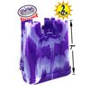 Matty's Toy Stop Beach Gear 7" Plastic Castle Mold Sand Buckets (Pails) Blue Swirl & Purple Swirl Party Set Bundle - 2 Pack