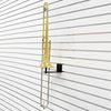 Trombone Holder – Slatwall and Pegboard Mount Display (Quantity 5) (5, Black)