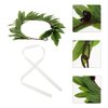 Lurrose Olive Branch Wreath Green Leaf Crown Artificial Spring Summer Wreath Front Door or Home Decoration Green Leaves Artificial Spring Garland for Spring Fireplace Wall Office Decoration
