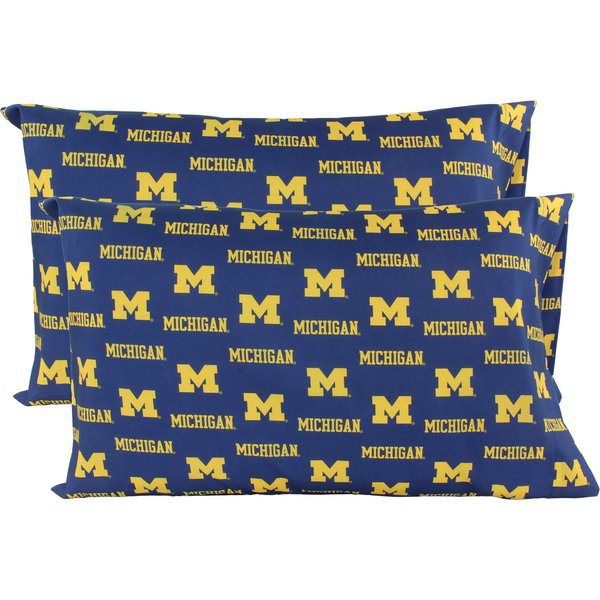 College Covers Everything Comfy Michigan Wolverines Pillowcase Pair, King, 20" x 40", Includes 2 King Pillowcases