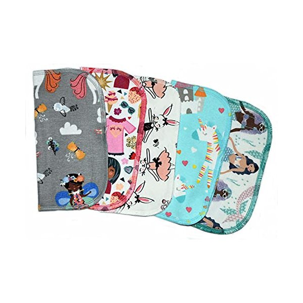 2 Ply All Things Girl Flannel Washable Kids Lunchbox Napkins 8x8 inches 5 Pack - Little Wipes (R) Flannel