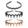 3 Pcs Zig Zag Headbands Shark Tooth Hair Comb Headband Wavy Shape Headband with Teeth Hair Band Hair Hoop Accessory Plastic Headbands for Women Men