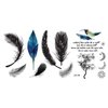Supperb® Temporary Tattoos - Feather & Typographic