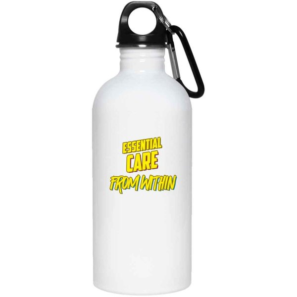 Beauty Rituals - Essential Care From Within - Self Care Skincare Spa Relaxation Gift - 20oz White Stainless Steel Water Bottle