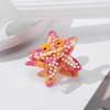 Funny Wacky Starfish Hair Clip,Acetate Claw Clips,Hair Clips for Women,Red