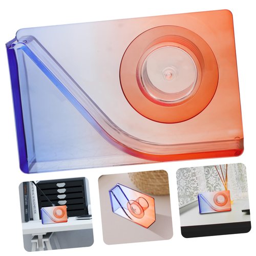 Mini Tape Dispenser Gradient Color Portable Tape Holder for Office and Home and Sticker Accessory Lightweight and Reusable Design