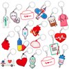 Henoyso 36 Pack Nurse Keychain Nurse Gifts for Christmas Party Favors CNA Nurses Week Gift Nurse Week Day School Nurse Gifts Rn Nurse Keychains(Elegant Style)